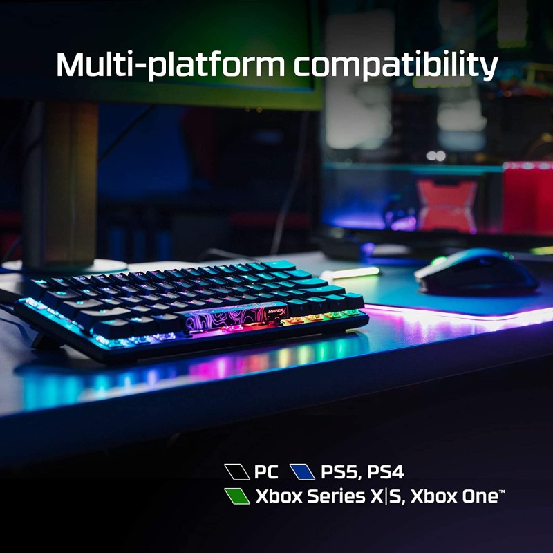 HyperX Alloy Origins 60% Aqua Switch RGB Mechanical Gaming Keyboard